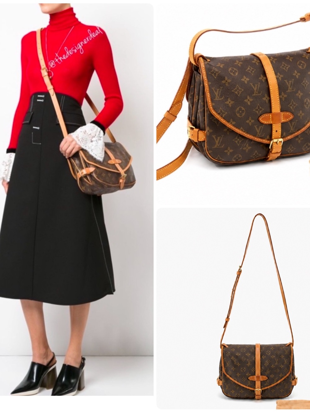 Auth Louis Vuitton Saumur 30 Unisex Crossbody MESSENGER